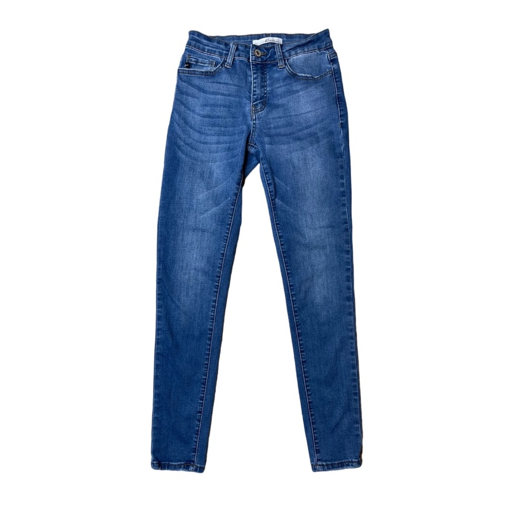KanCan Distressed Skinny Jeans Mid Rise Womens Blue Size‎ 25 Retail $60